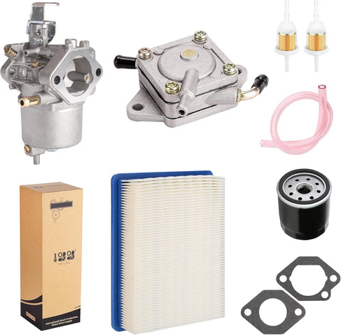 Golf Cart Carburetor Fuel Pump and Tune Up Kit for FE290 Club Car DS Precedent Turf Carryall Gas 1998-Up