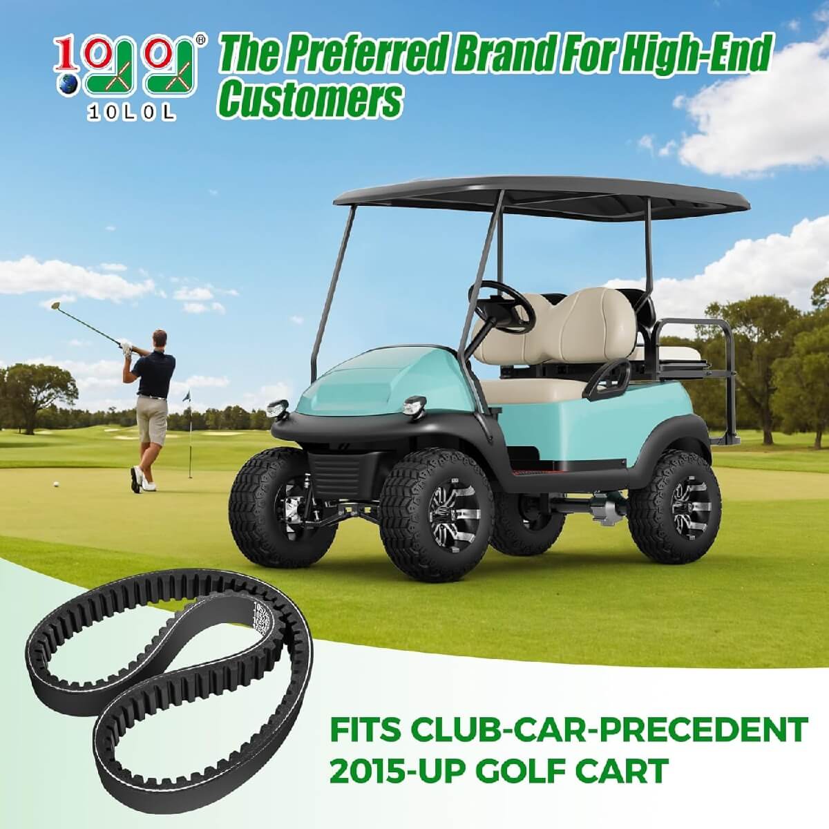 10L0L Golf Cart Drive Belt for Club Car Precedent