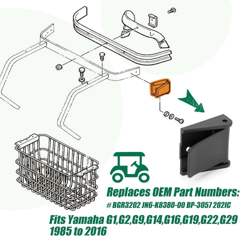 Golf Cart Bag Rack Strap Buckle 2-Pack for Yamaha G16 G19 G22 G29