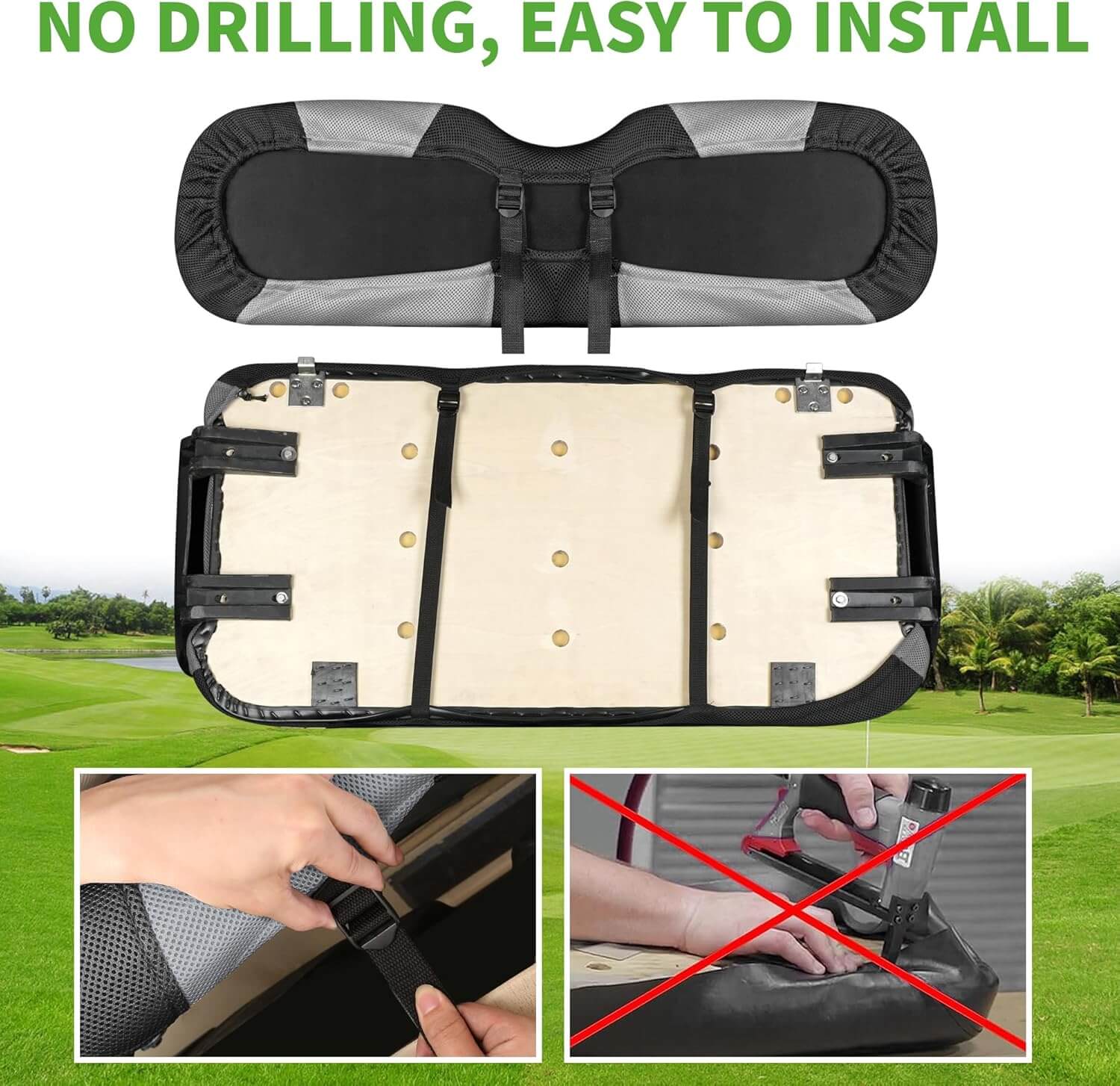 NO DRILLING, EASY TO INSTALL