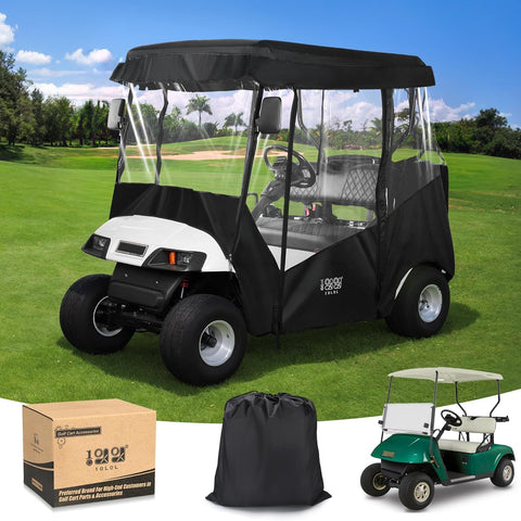 10L0L Universal Golf Cart Driving Enclosures for Yamaha Club Car EZGO 2 Passenger Golf Cart