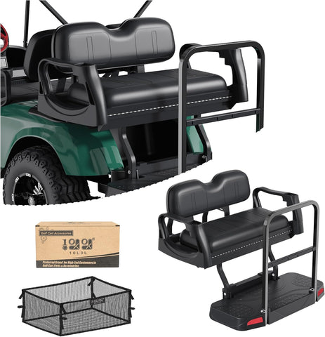 10L0L Golf Cart Rear Flip Seat for EZGO TXT 1995-Up