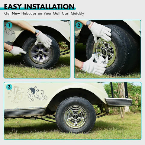 10L0L Golf Cart Wheel Covers Hub Caps