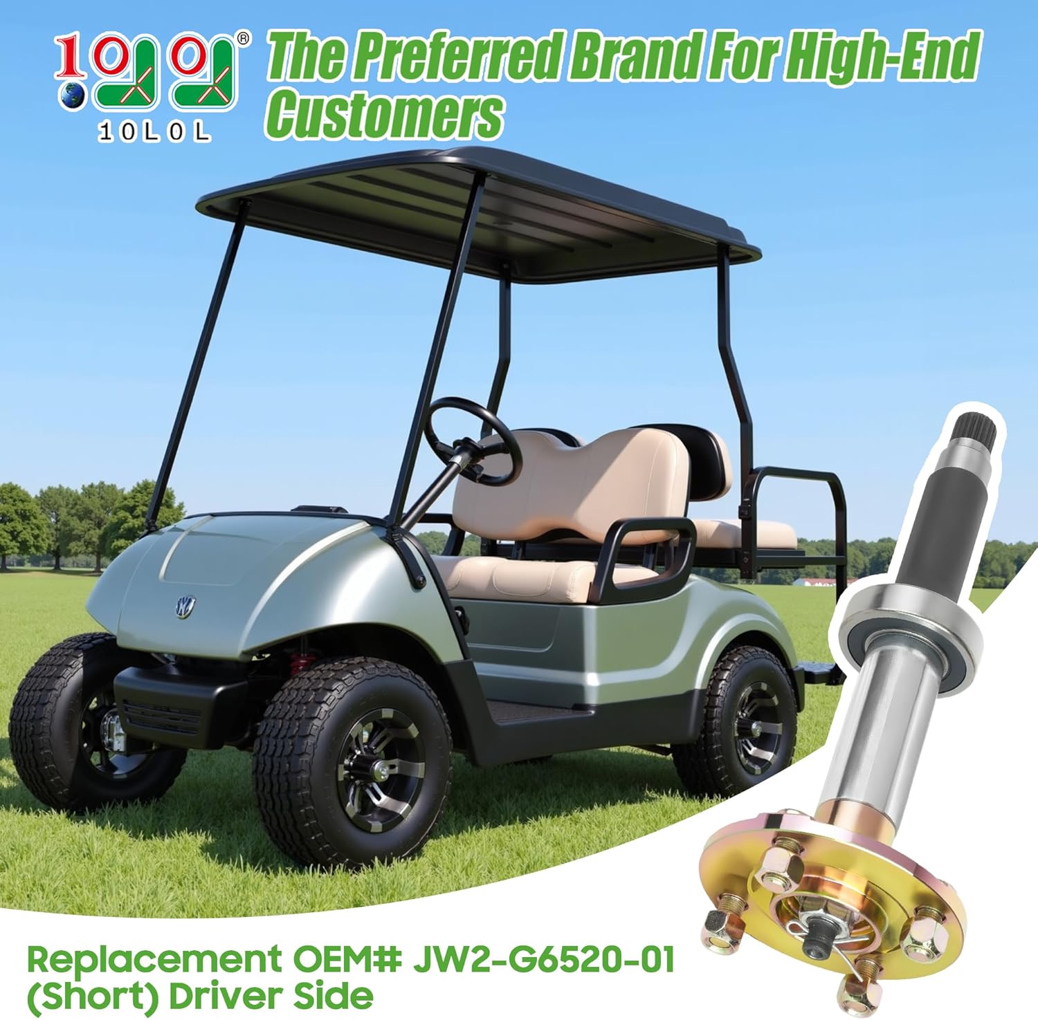 10L0L Golf Cart Rear Axle Shaft Assembly