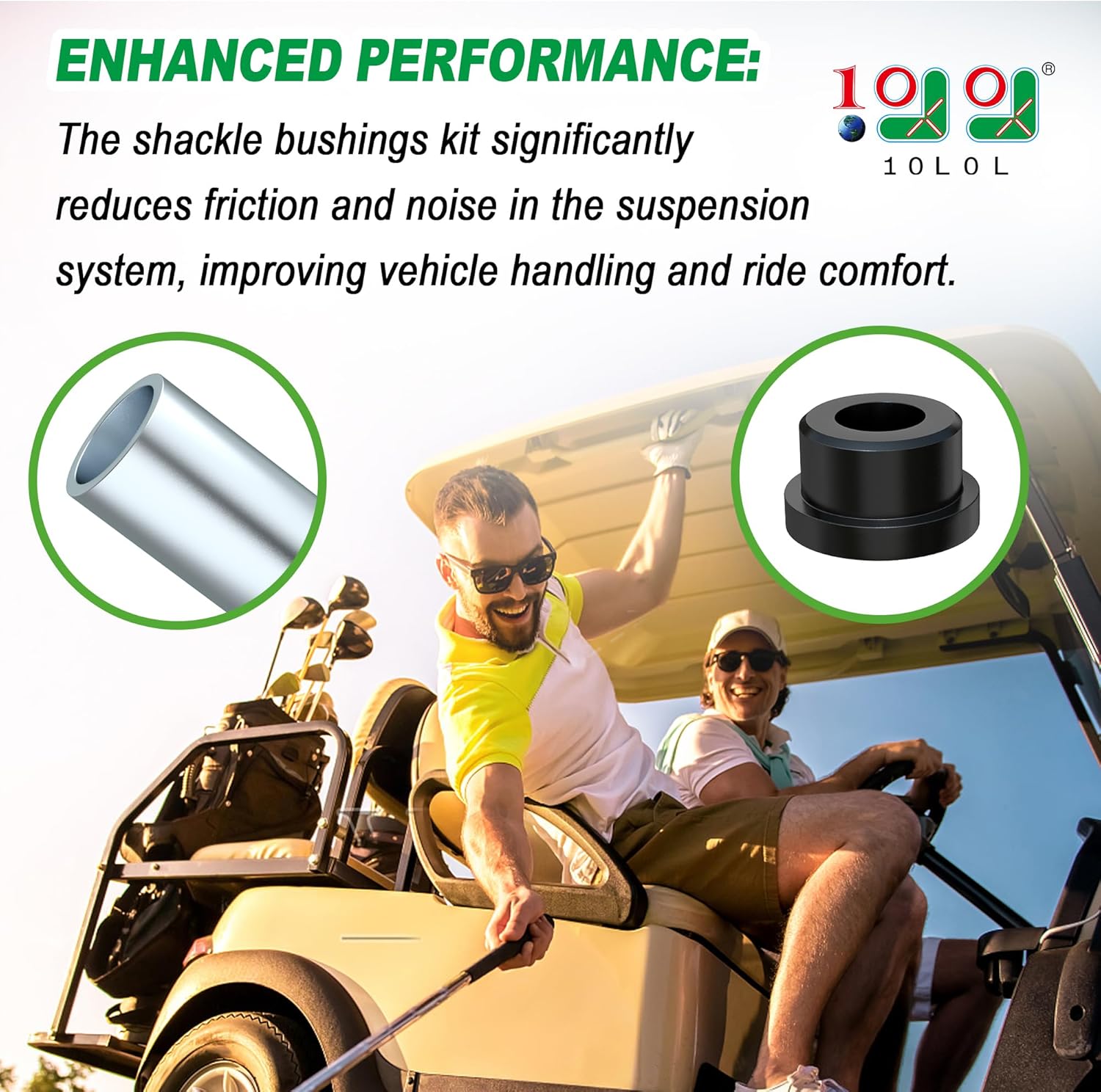 Golf Cart Rear Leaf Spring & Shackle Bushing Sleeve Kit