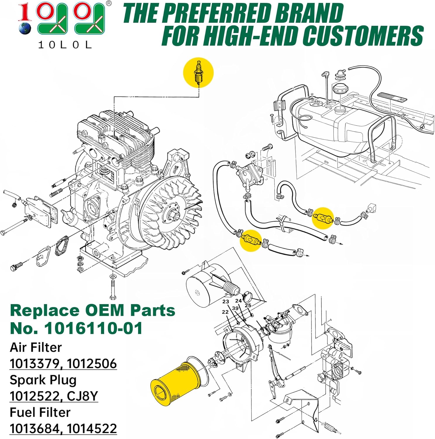 Golf Cart Tune Up Kit for Club Car DS Gas