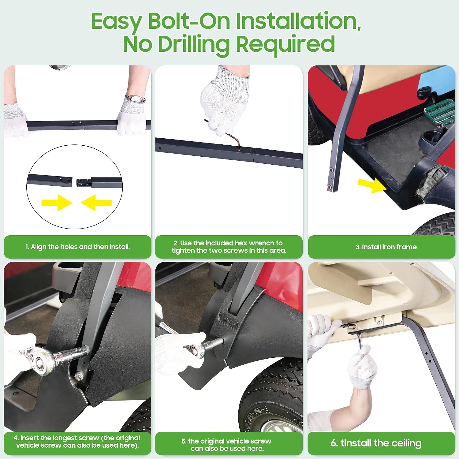 Easy Bolt-On Installation,No Drilling Required