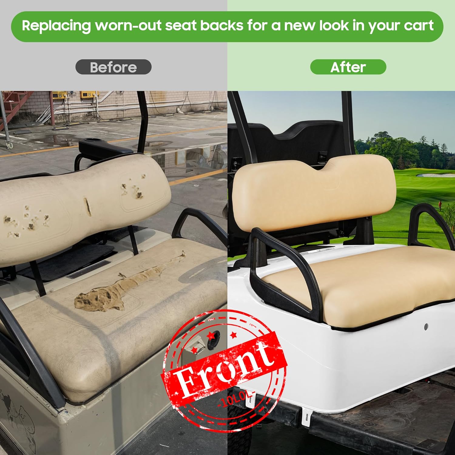 Replacing worn-out seat backs for a new look in your cart