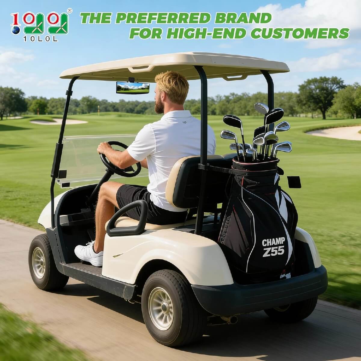 10L0L 180° Panoramic Golf Cart Rear View Mirror
