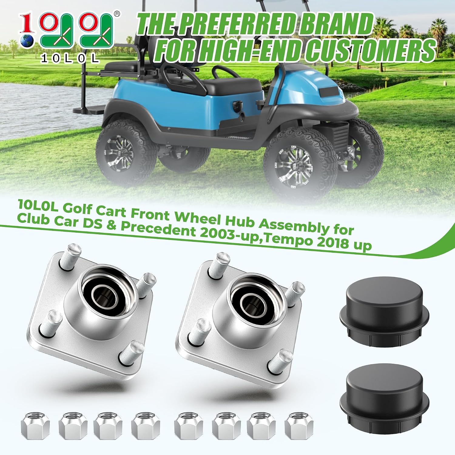 Club Car DS & Precedent Front Wheel Hub Assembly