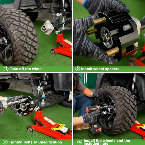 10L0L 1-Inch Golf Cart Wheel Spacers Kit (4 Pack)