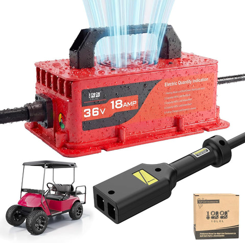 Red EZGO TXT 36 Volt Golf Cart Battery Charger