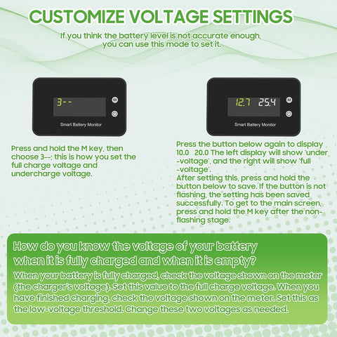 CUSTOMIZE VOLTAGE SETTINGS