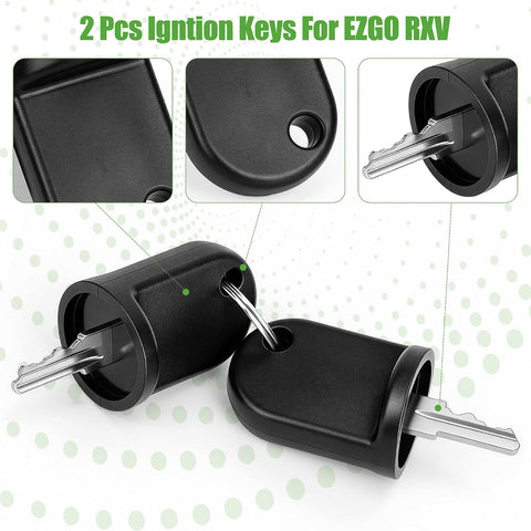 2 Pcs Igntion Keys For EZGO RXV