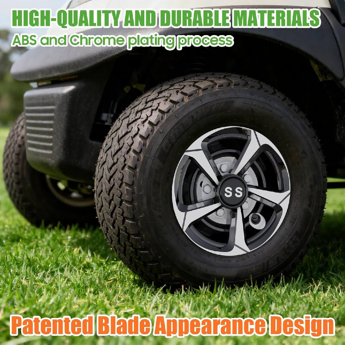 8 Inch Golf Cart Blade Wheel Covers Hub Caps