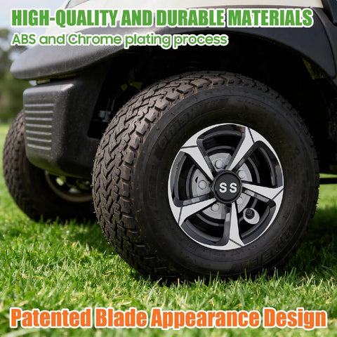 8 Inch Golf Cart Blade Wheel Covers Hub Caps