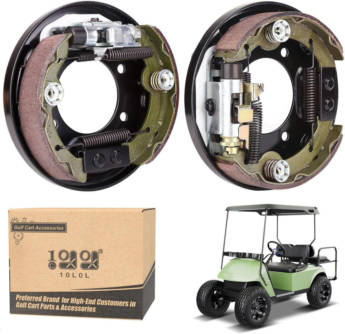 Golf Cart Brake Assembly with Brake Pads