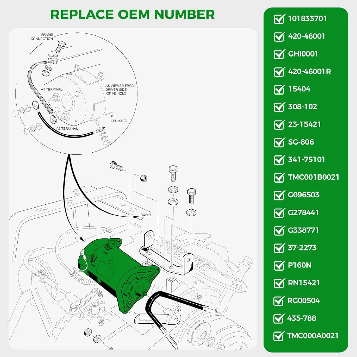 club car starter generator