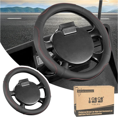 10L0L 13 Inch Golf Cart Steering Wheel Covers Red