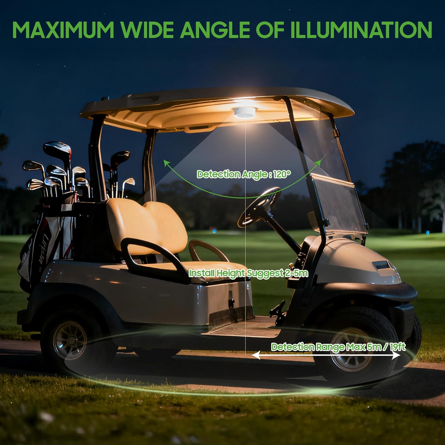 MAXIMUM WIDE ANGLE OF ILLUMINATION