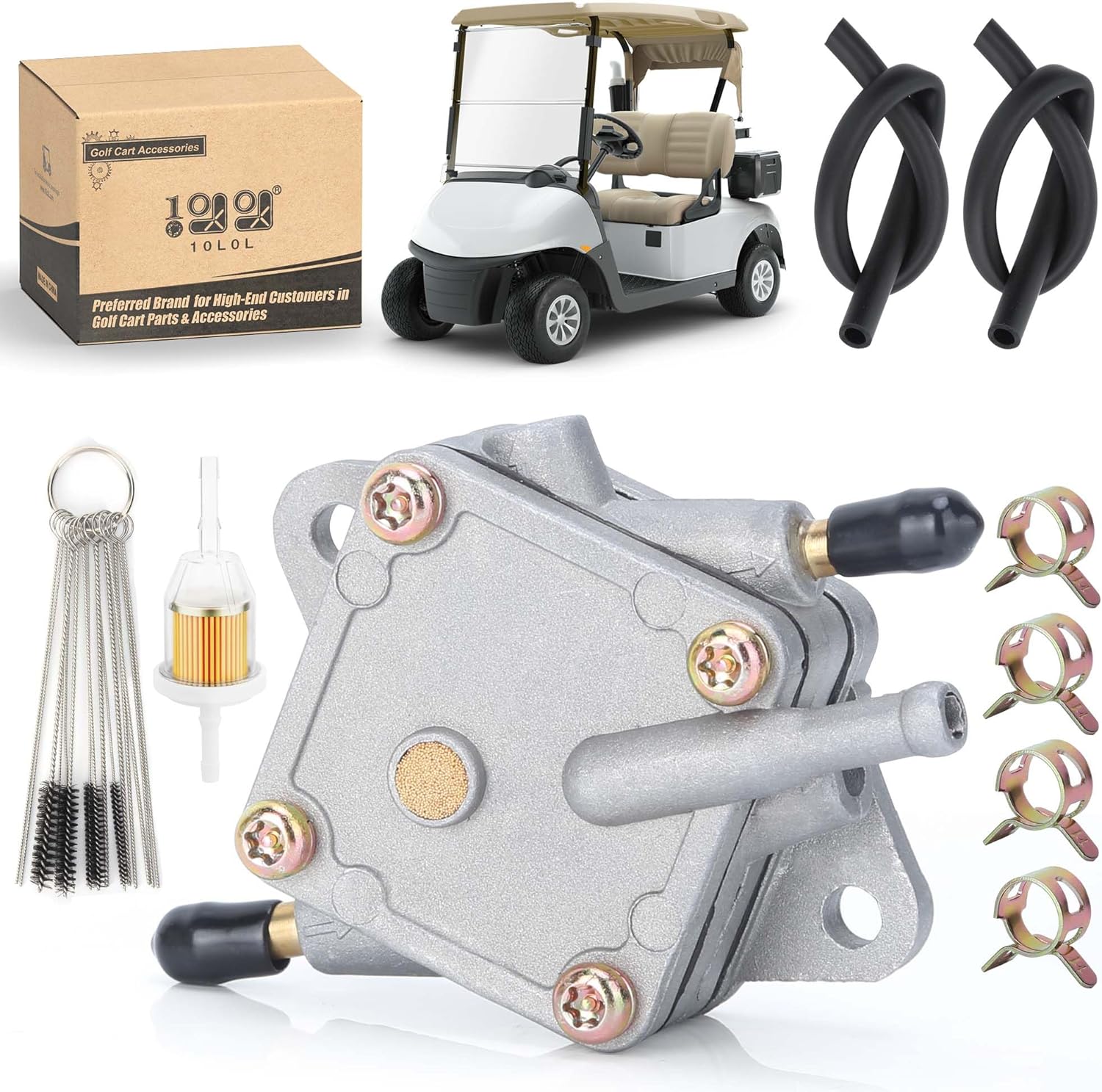 Golf Cart Fuel Pump for EZGO TXT RXV and Club Car DS Precedent