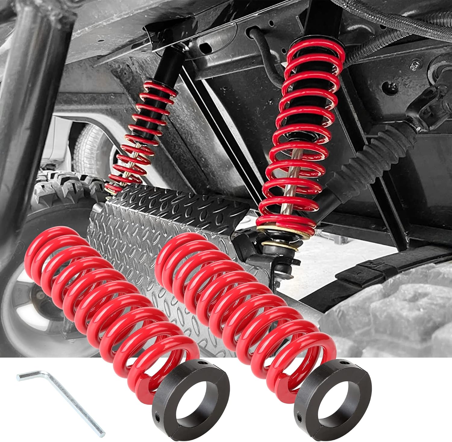 Red spring shock absorber