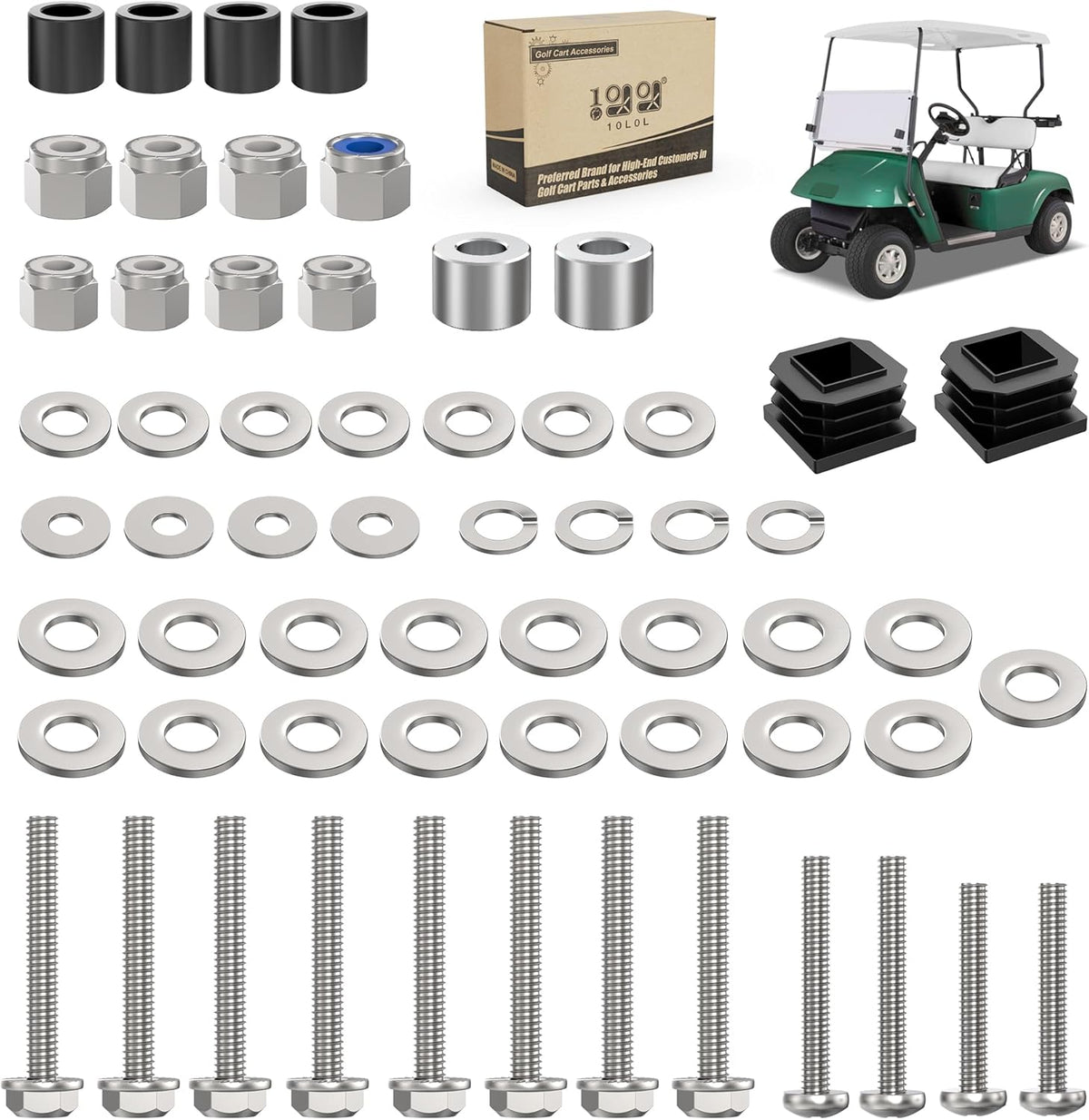 10L0L Golf Cart Suntop Hardware Kit for EZGO