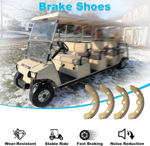 10L0L Golf Cart Brake Shoes for Club Car DS & Carryall 1981-1994