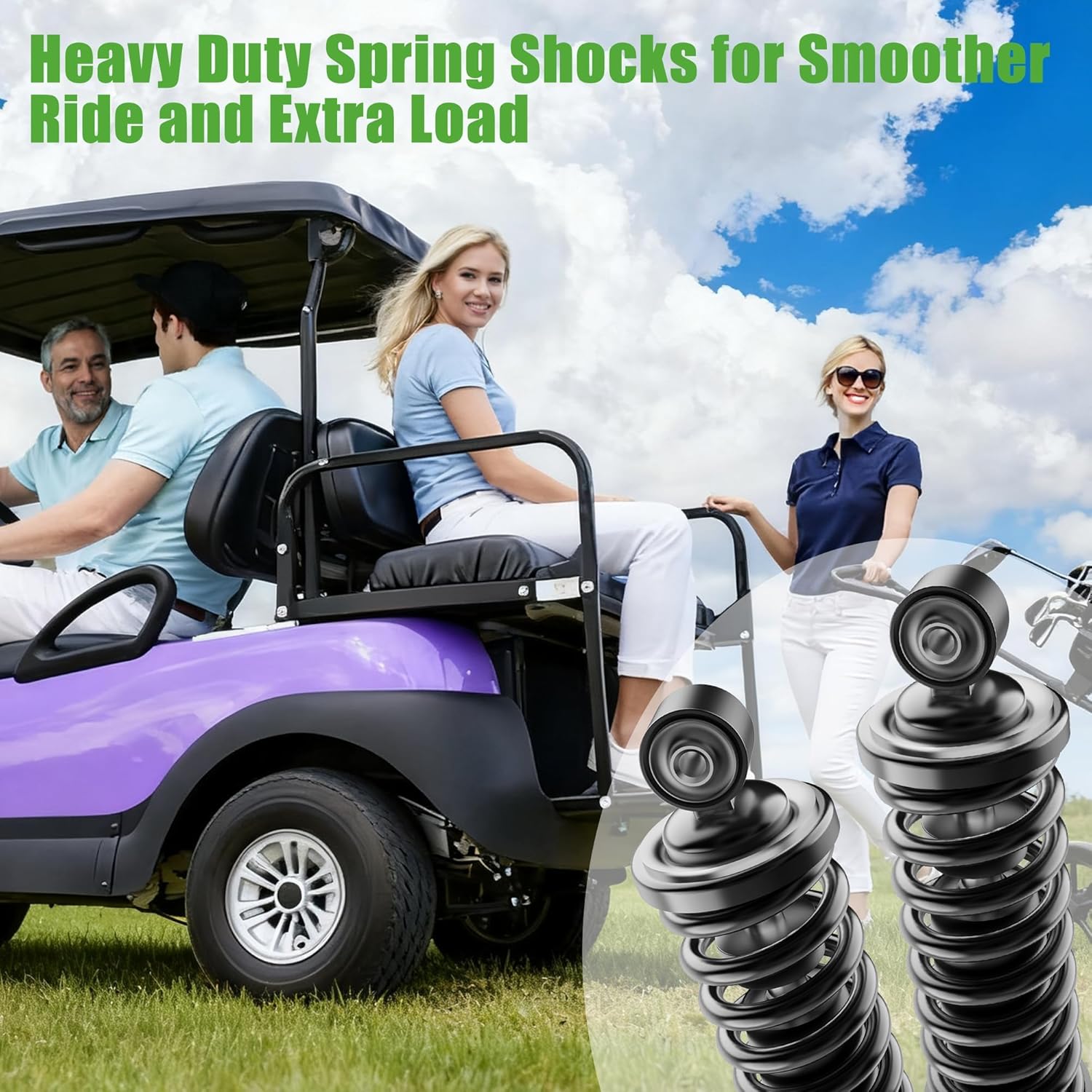 10L0L Golf Cart Heavy Duty Rear Shocks for Yamaha Drive 2