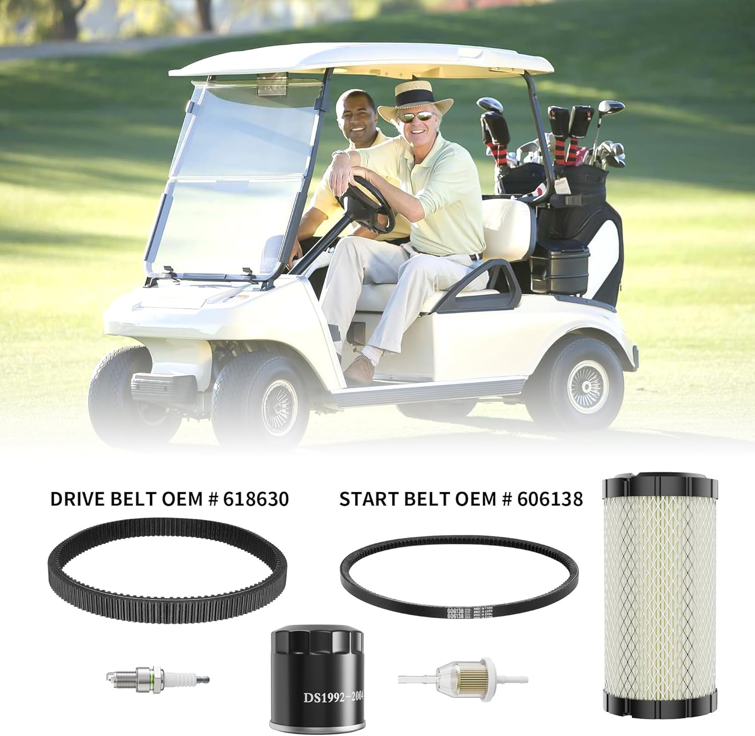 10L0L Golf Cart Drive & Starter Belt and Tune Up Kit