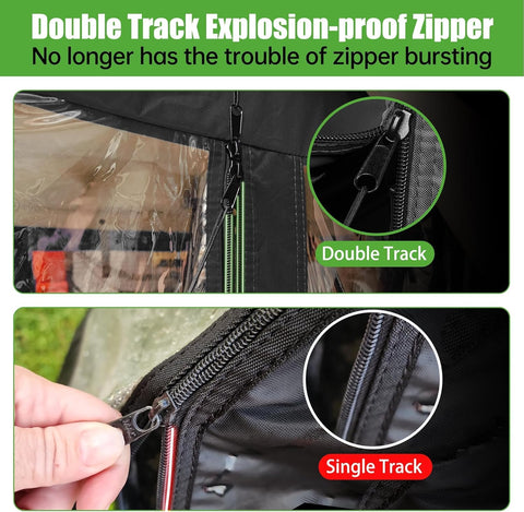 Windproof reinforced stitching