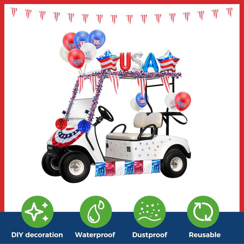 July 4th Independence Day Golf Cart Decoration Set