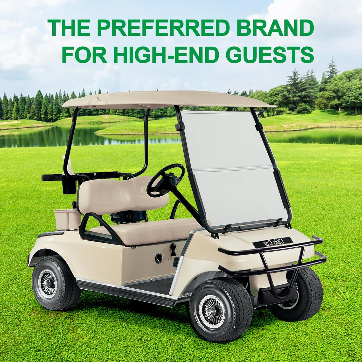 10L0L Golf Cart Front Brush Guard Tubular Bumper