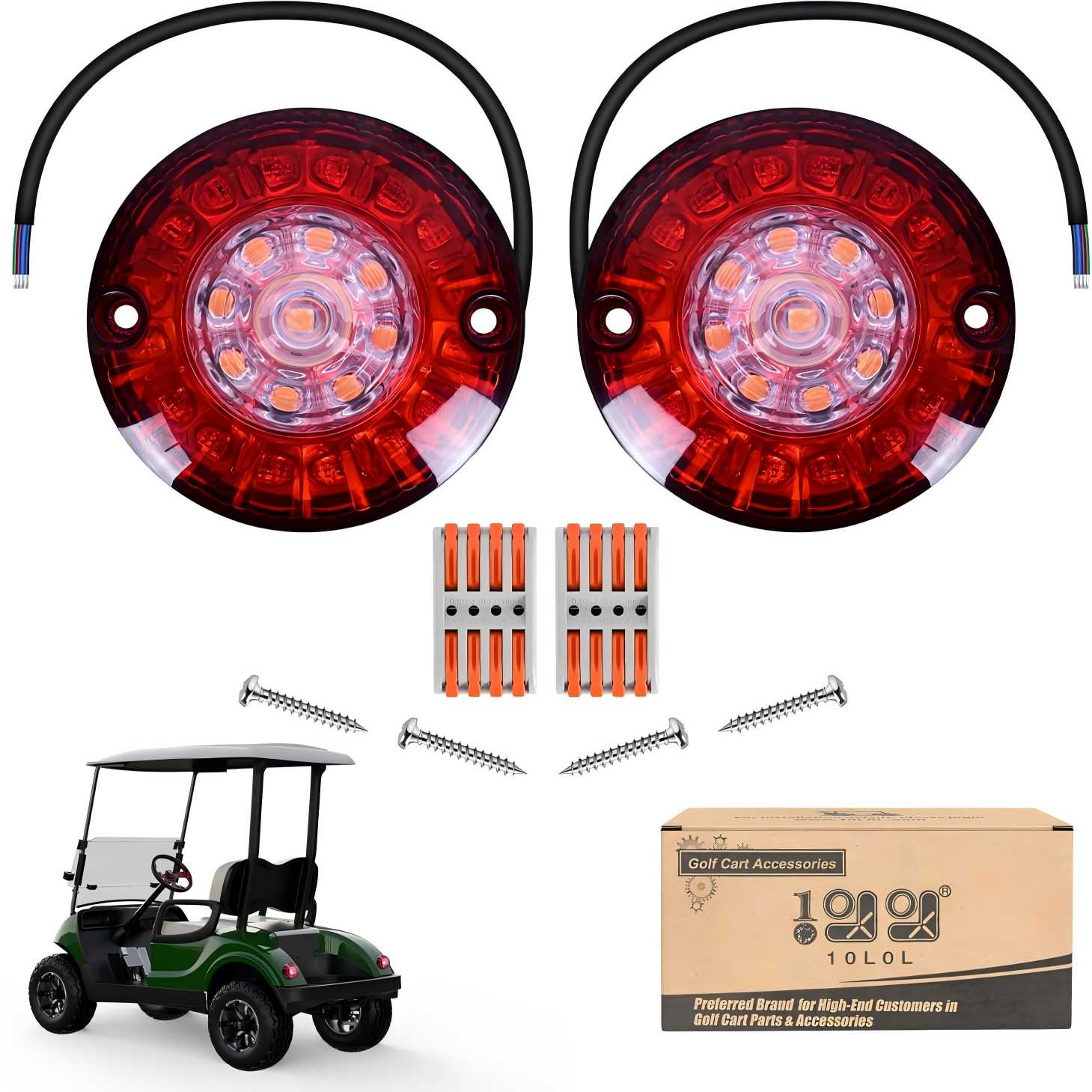 10L0L Universal Golf Cart Brake & Tail Light Kit