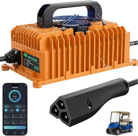 Orange EZGO Golf Cart Battery Charger