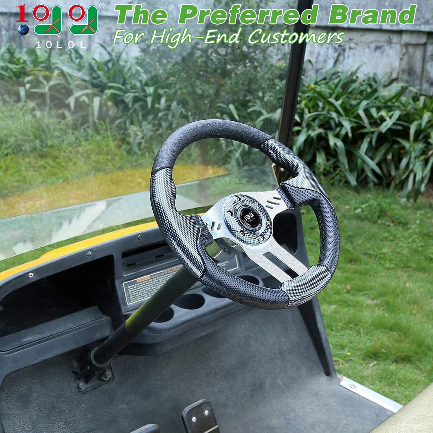 12.5 inch Wooden Golf Cart Steering Wheel