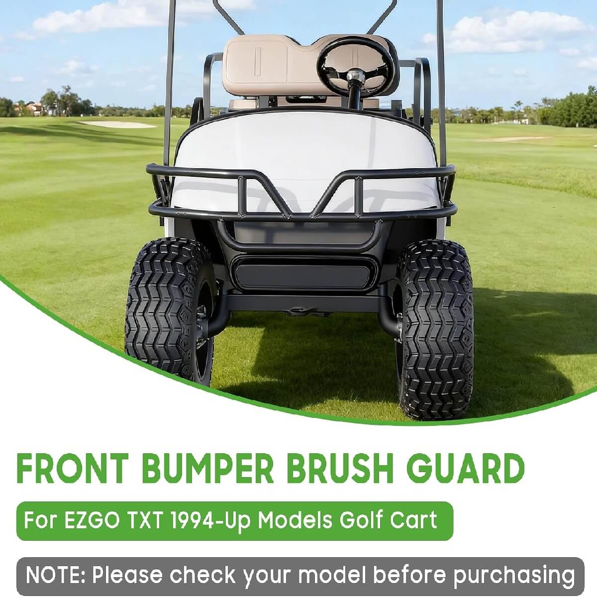 Golf Cart Black Brush Guard for EZGO TXT 1994.5-2013