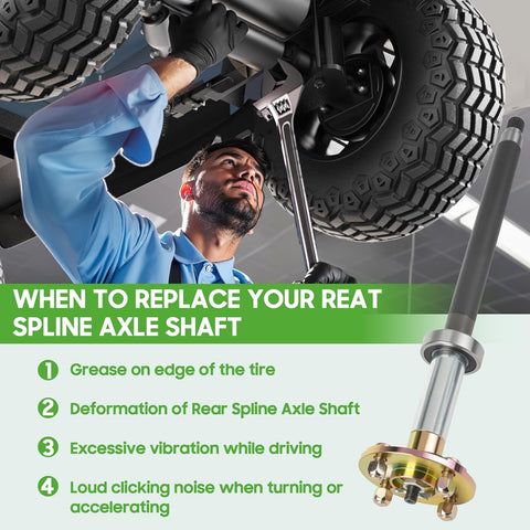 10L0L Golf Cart Rear Axle Shaft Assembly (Long)