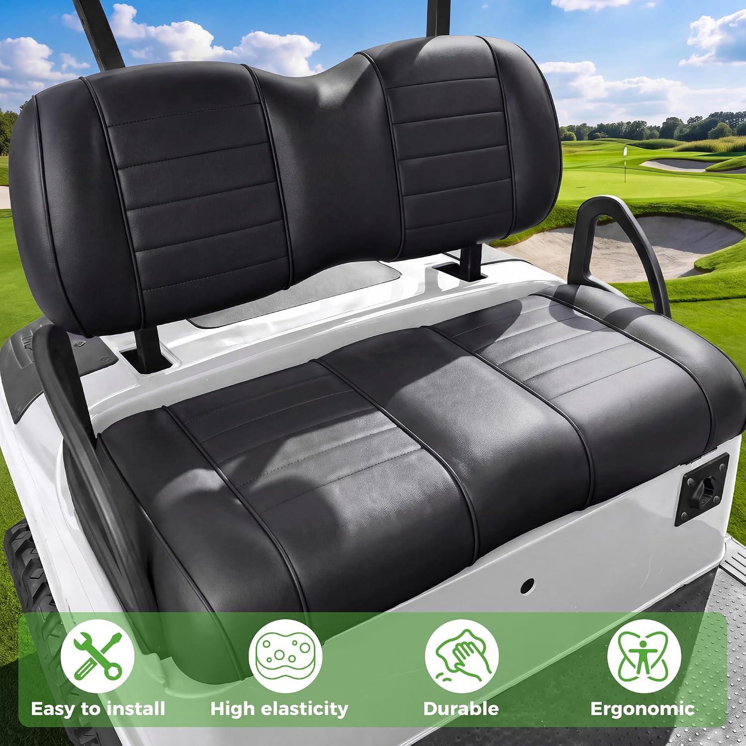 10L0L Golf Cart Front Seat Cushion for EZGO RXV 2008-up