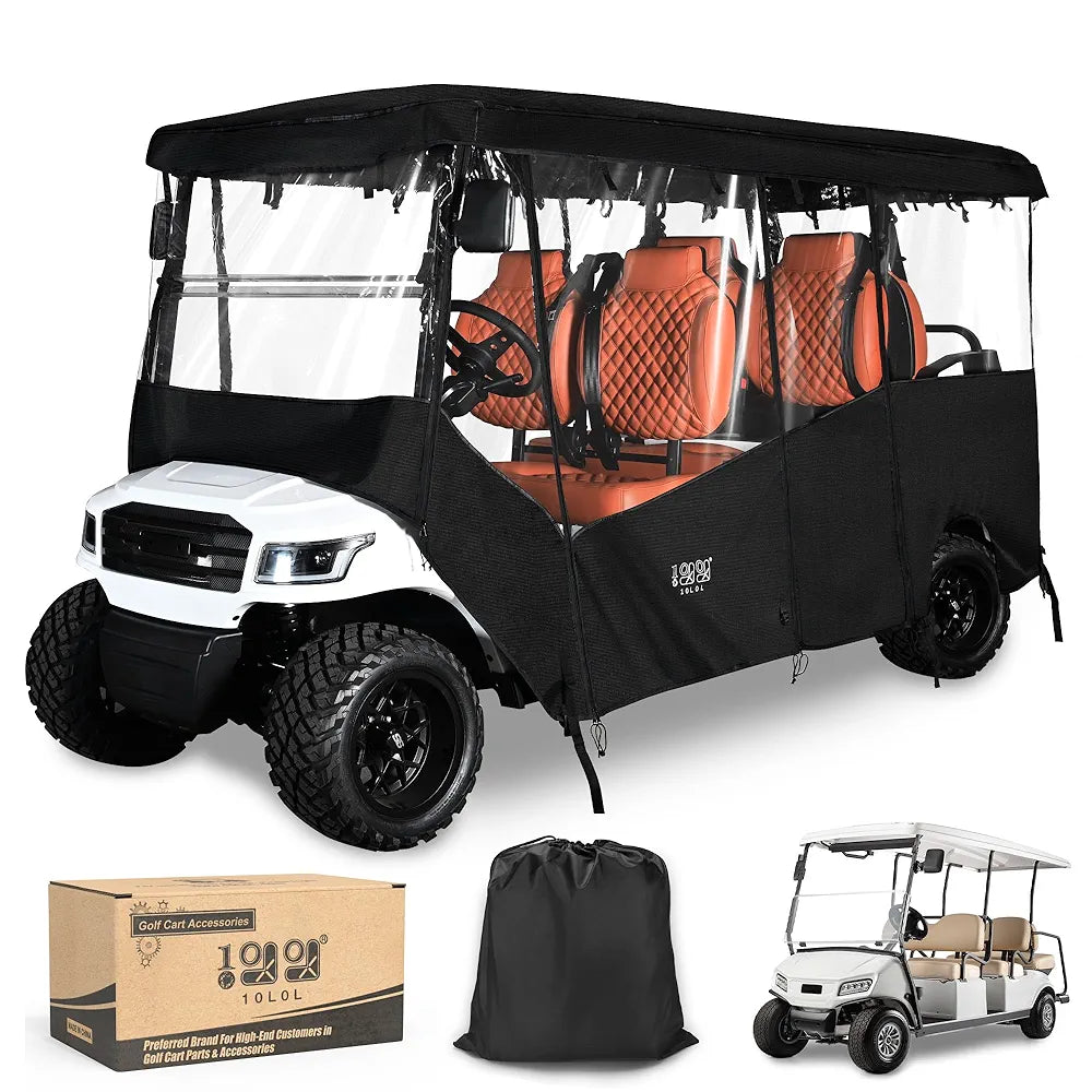 10L0L Universal 6/4+2 Passenger Golf Cart Enclosure