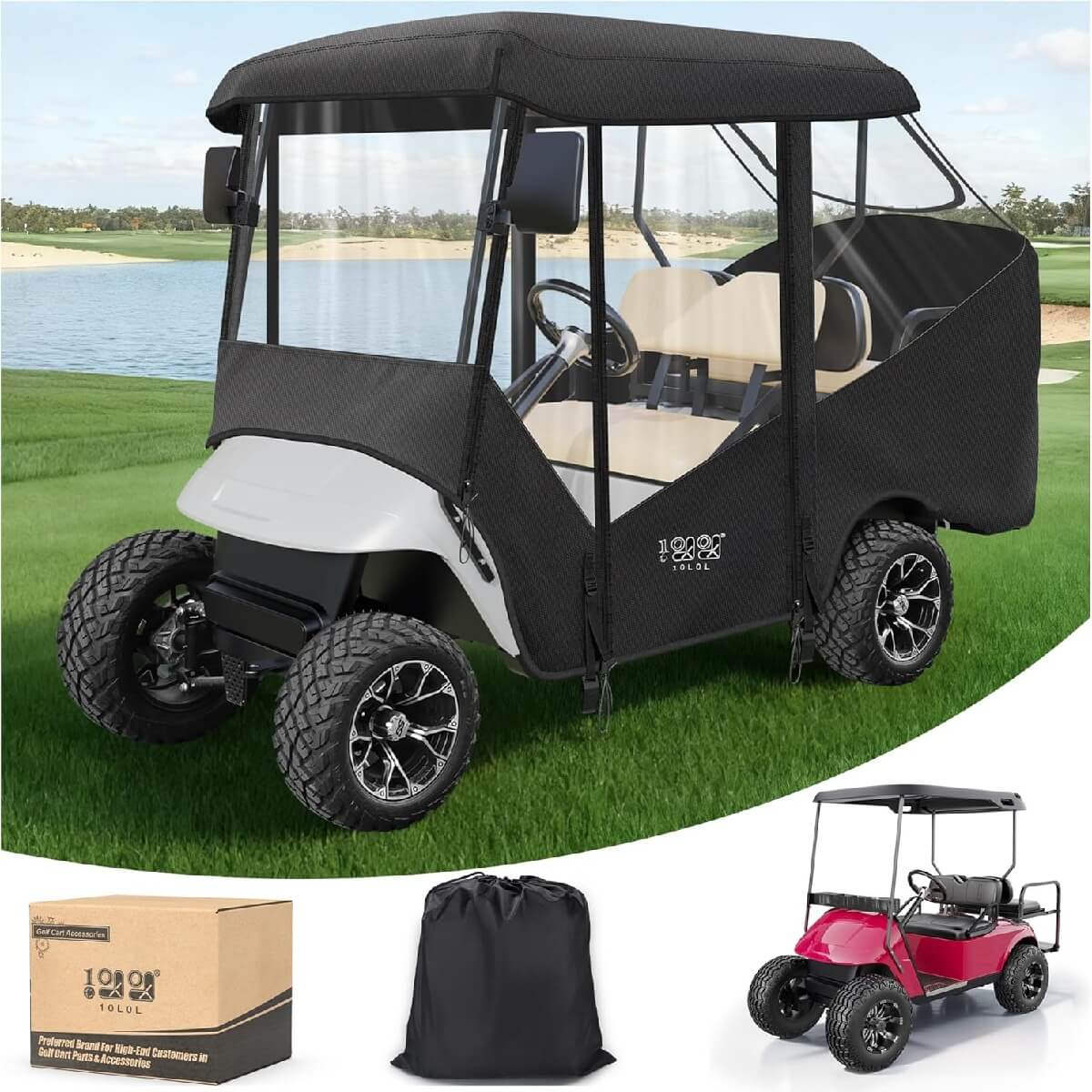 10L0L 4 Passenger Golf Cart Enclosure