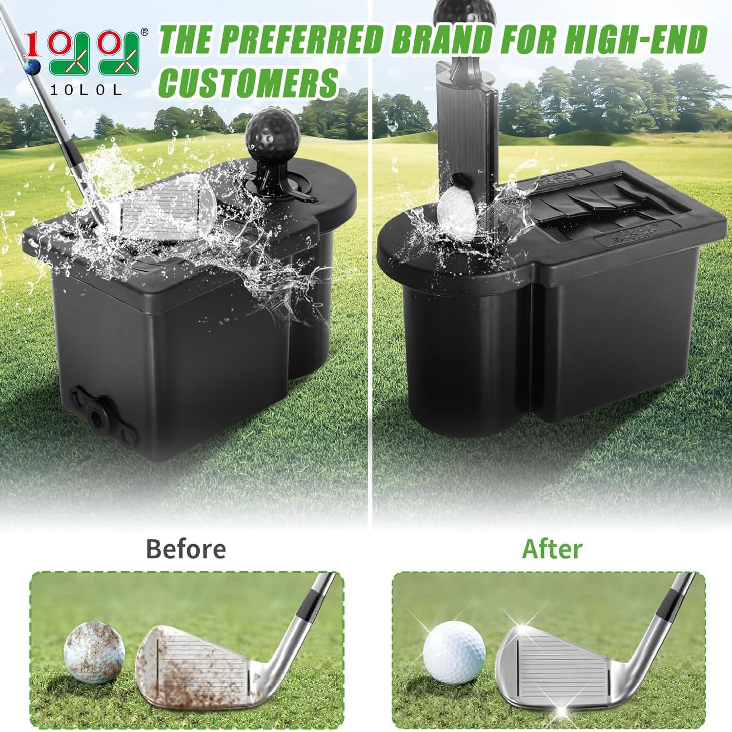 Universal Golf Cart Ball Washer & Club Cleaner