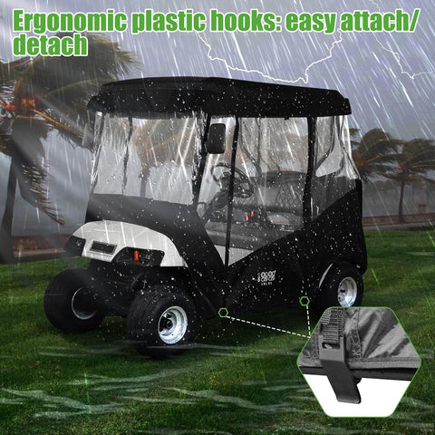 Waterproof 420D Cover for Club Car & EZGO (2-Passenger)