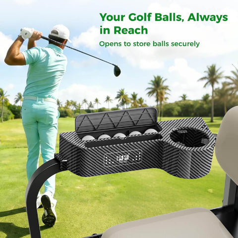 Golf Cart Rear Seat Armrest with Storage & Cup Holder