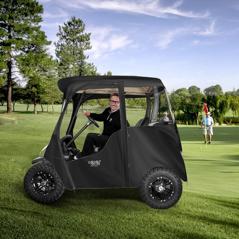 Best Club Car Golf Cart Enclosures with Hinged Doors 2 Passenger 600D Waterproof 4-Sided Protection