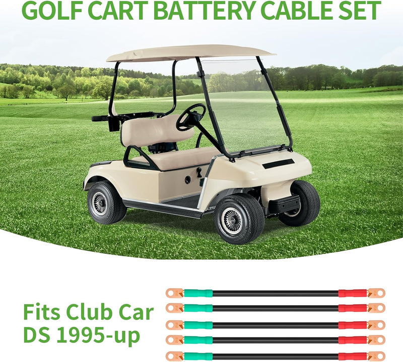Golf Cart Battery Cable Kit Fits Club Car DS 48 Volt & Yamaha G2 G8 G9 36 Volt
