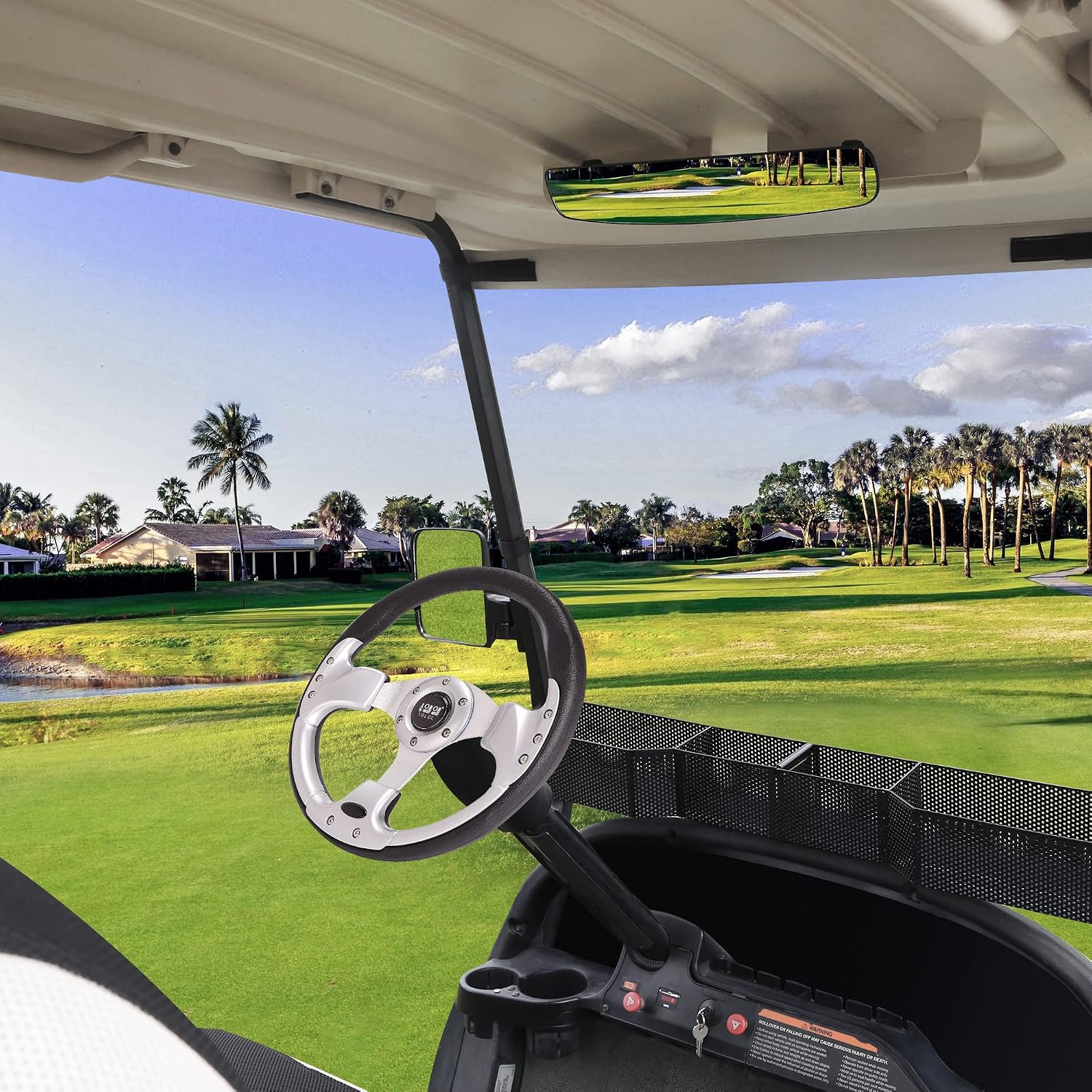 10L0L 12.5" Golf Cart Steering Wheel for Yamaha, EZGO & Club Car