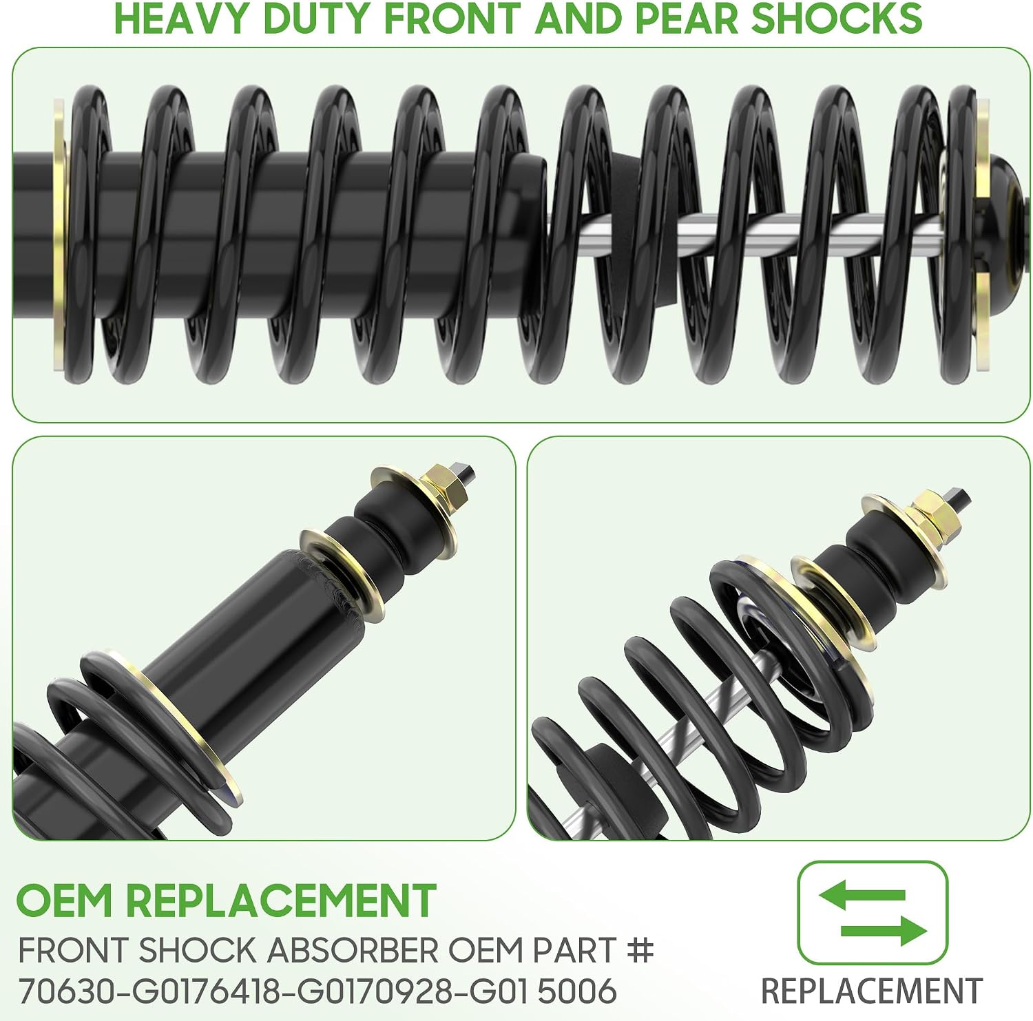 10L0L Golf Cart Shocks for Lifted EZGO TXT