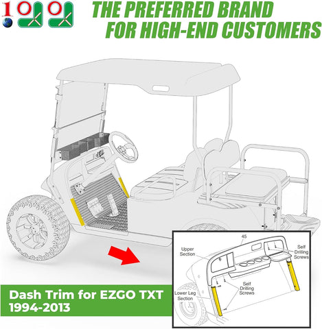 10L0L Golf Cart Front Driver & Passenger Side Guard Set