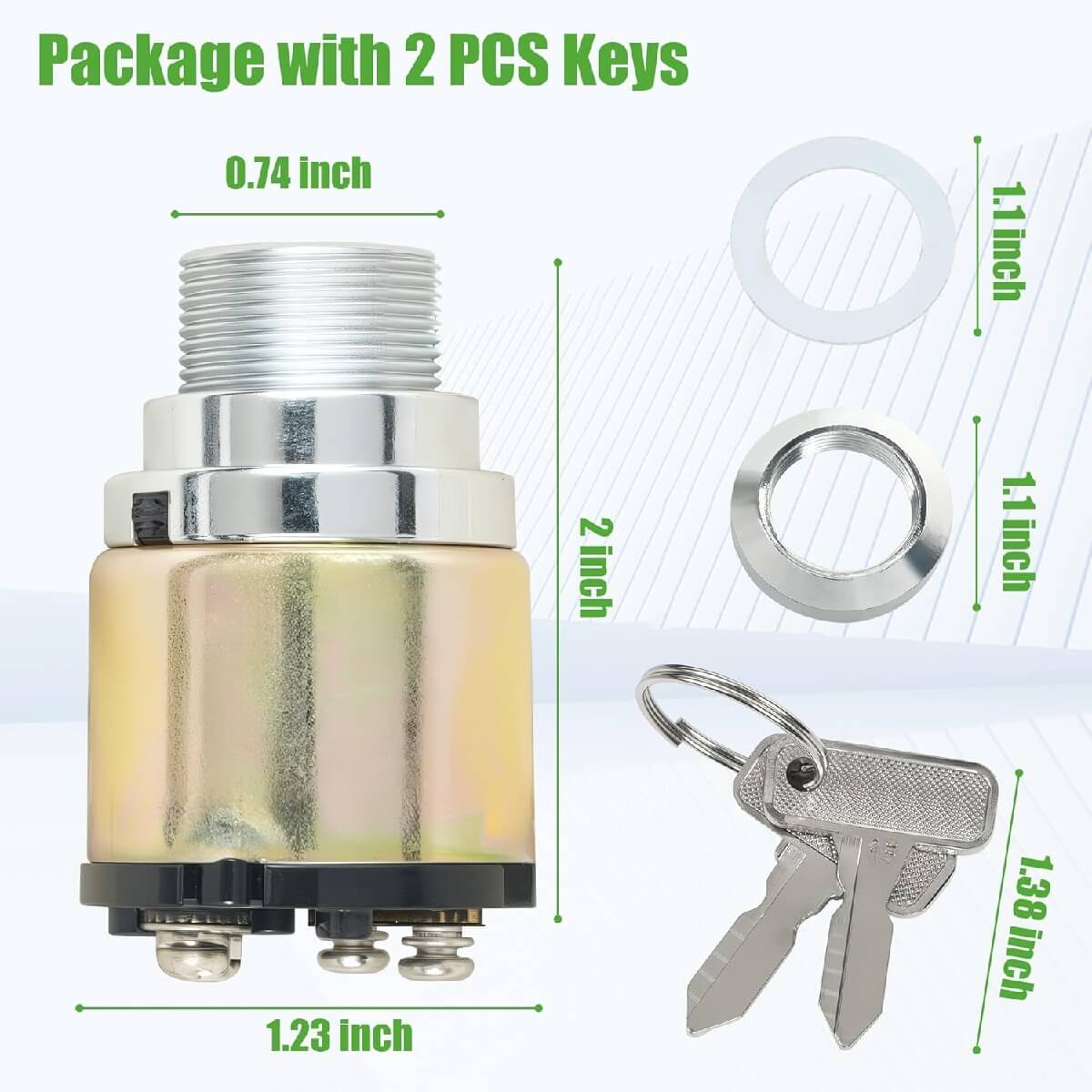 Package with 2 PCS Keys